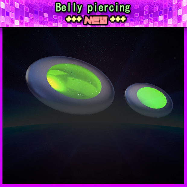 Belly piercing - with Glow Effect - Fully Customizable