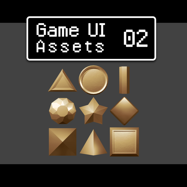 ゲーム制作向けUI素材集02 22ファイル　商用利用可