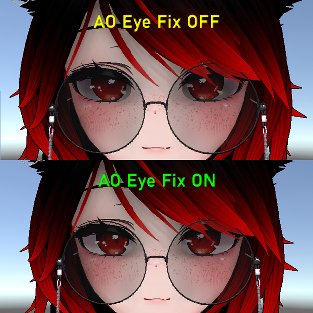 【AOフィックスフォーアイズ】 Ambient Occlusion Eye Fix 【15 avatars】