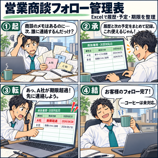営業商談フォロー管理表 / Sales Meeting Follow-Up Tracker