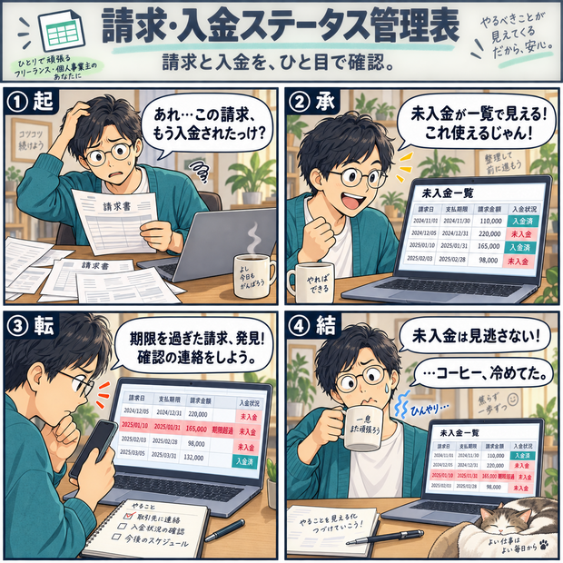 請求・入金ステータス管理表 / Invoice and Payment Status Tracker