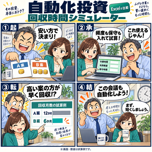 自動化投資 回収時間シミュレーター / Automation Investment Payback Period Simulator
