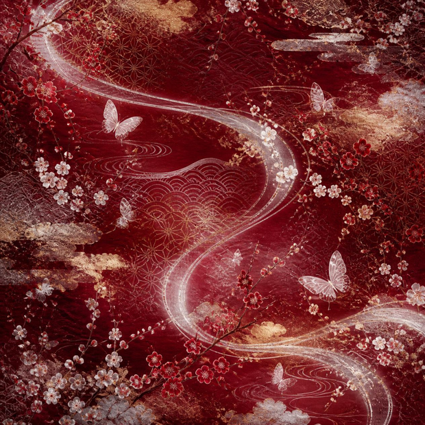 ❤️ 紅｜紅霞と白銀の花