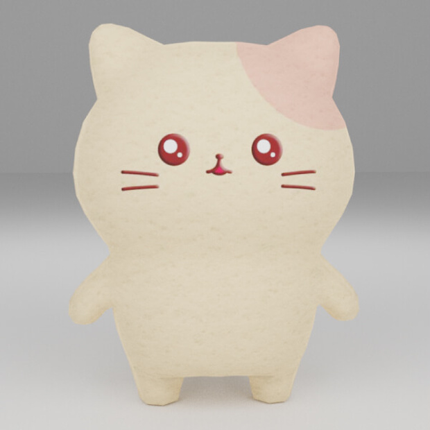ねこマスコット（3Dモデル／Unitypackage)