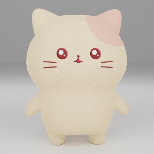 ねこマスコット（3Dモデル／Unitypackage)