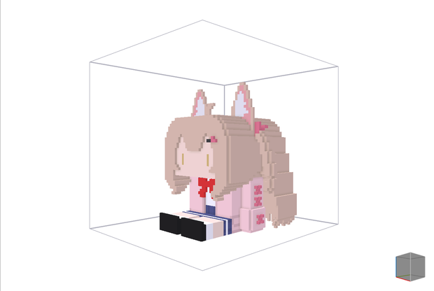 【無料】ボクセル人形「りあちゃん」