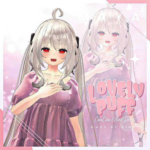 [Maya] Lovely Puff CanCan Mini Dress