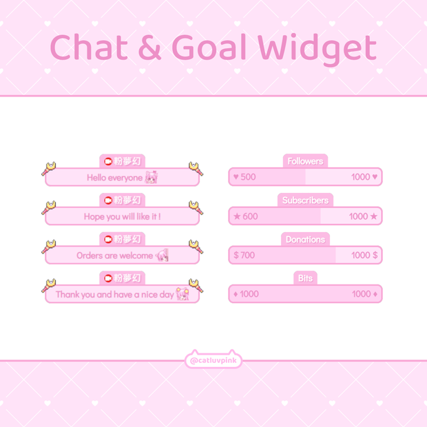 【配信】Moon scepter - Chat and Goal Widget for Stream | Twitch/Facebook