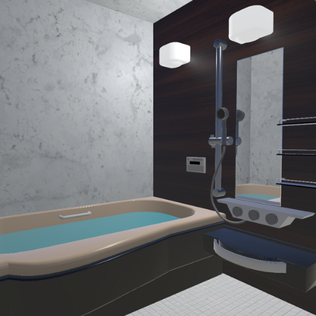 【VRChat向け】バスルーム / Bathroom