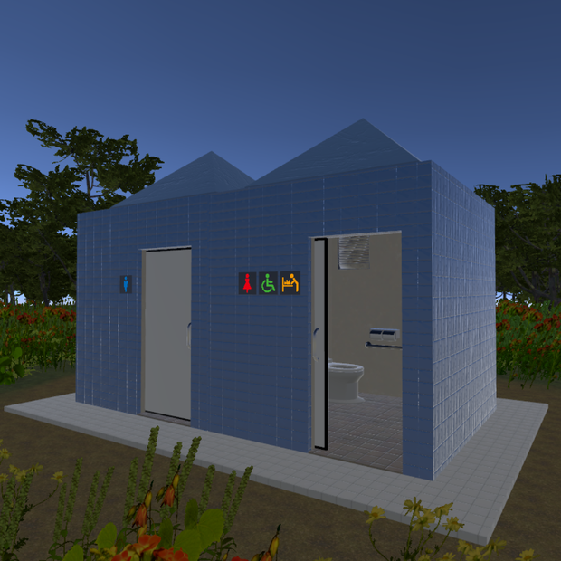 【VRChat向け】公衆トイレ / Public Toilet