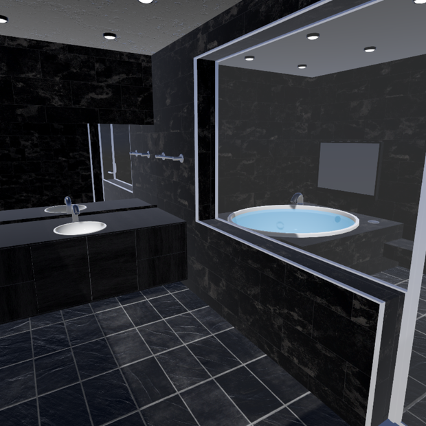 【VRChat向け】高級バスルーム / High Class Bathroom -Vol.2-