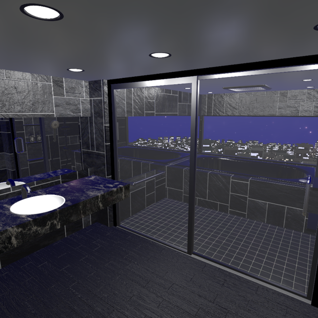 【VRChat向け】高級バスルーム / High Class Bathroom -Vol.4-