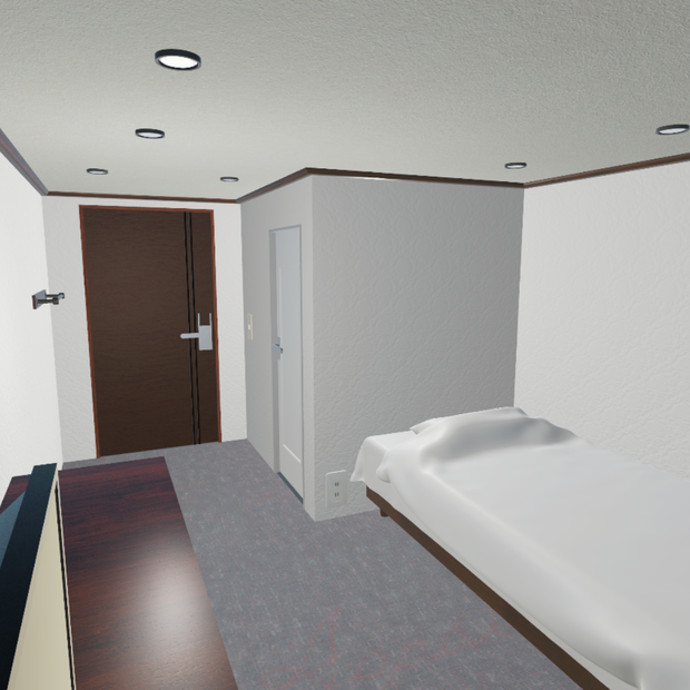 【VRChat想定】ホテルルーム / Hotelroom