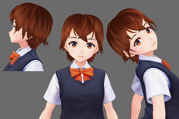 [FREE VROID TEXTURE] Short hair preset and texture