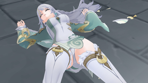 (MMD) 原神 兹白 パンツVer