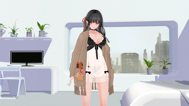(MMD) 鳴潮 千咲 ランジェリーVer