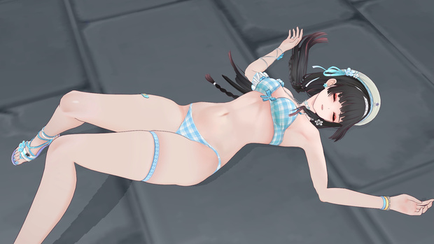 (MMD) 鳴潮 千咲 水着青色Ver