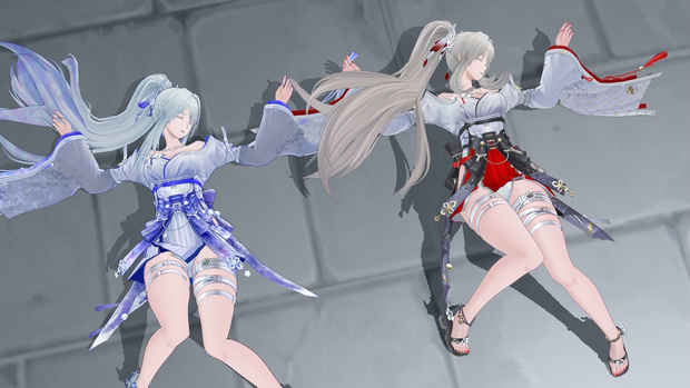 (MMD) 鳴潮 緋雪 第一＆第二段階 袴ショートver
