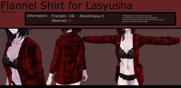 Flannel Shirt for Lasyusha and Moe