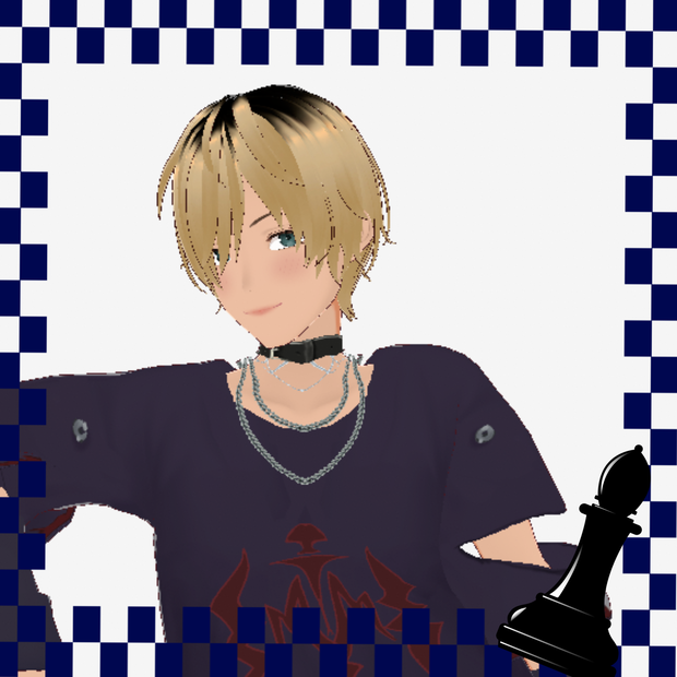 【vroid作成】男性アバター【VRMモデル】