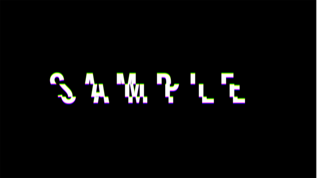 【AviUtl】グリッチ風テキスト(PF)