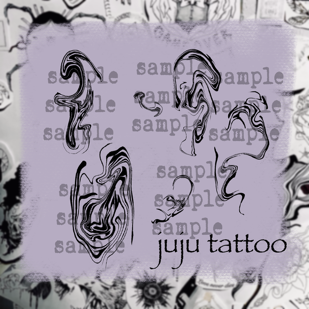 【VRC】smoke tattoo texture　煙モチーフタトゥー