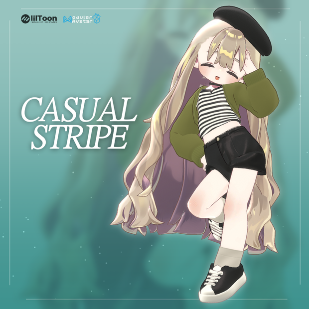 [キプフェル/まめふれんず] Casual Stripe 