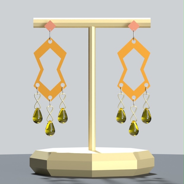 【3Dアバターアクセサリー】ロンバスフロウピアス
