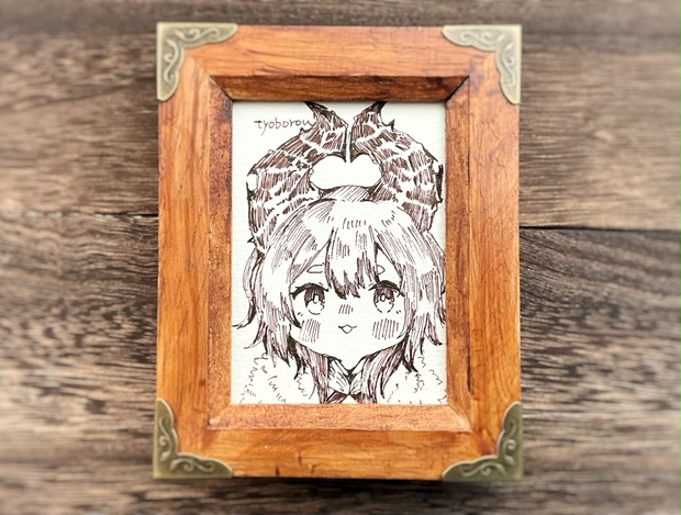 【額付き】アナログミニ原画 つのちゃん - tyoborou - BOOTH