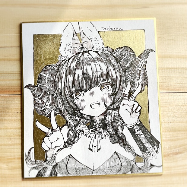 【ももちゃん】オーダー原画.手描きイラスト2枚 Yahoo!オークション - 同人手描きイラスト【桃/オリジナル