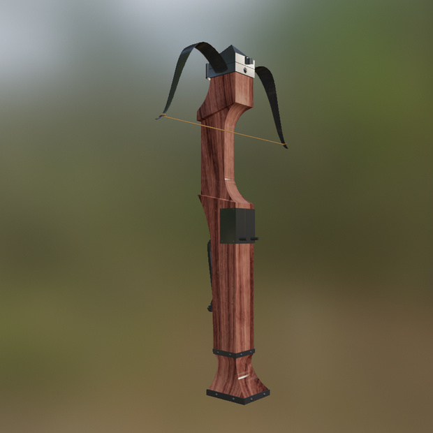 Ballista Crossbow Ranged Weapon Bow Wood Woodworking Steel Metalworking Medieval Arrow Bolt 3D Blender FBX VRCHAT PROP