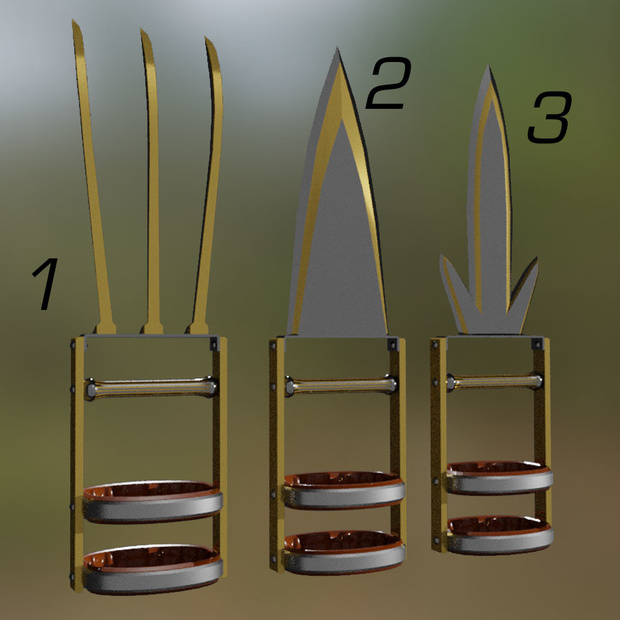 Claws Cestus Talons Weapon Steel  Leather Medieval Blacksmith Melee 3D Blender FBX VRCHAT PROP