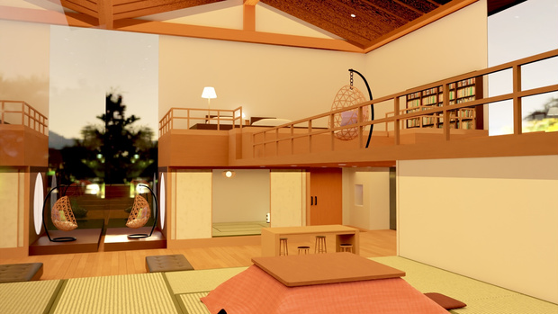 【3Dモデル】冬の隠れ家