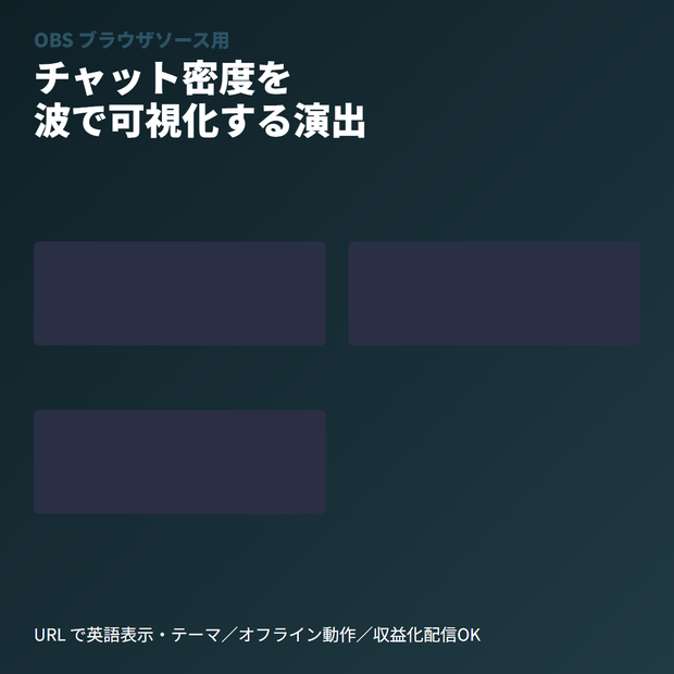 チャット熱度ウェーブ｜OBSブラウザソース｜Twitch配信演出