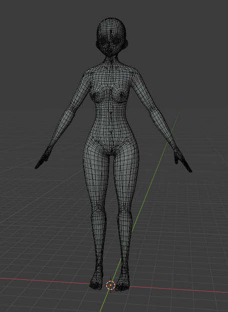 Basic body with basic rigging.
