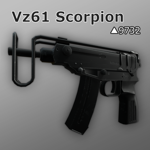 Vz61 Scorpion【Unity対応　/　.fbx形式】