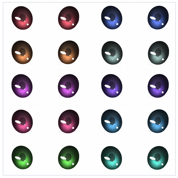 Eye Texture Pack - 10 Colors (VRoid)