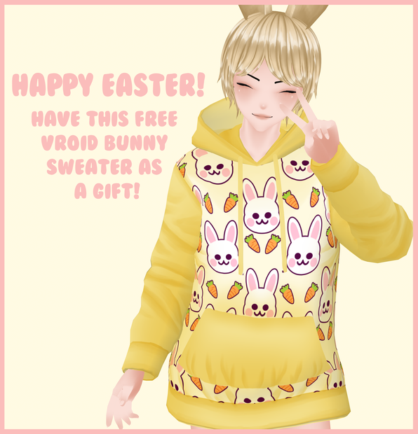 Easter Bunny Hoodie & Cat Hoodie (うさぎパーカー -  猫のパーカー)