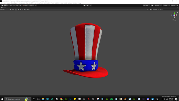 独立記念日の帽子 - 無料の VRChat アセット -  4th of July Hat - Free VRChat Asset