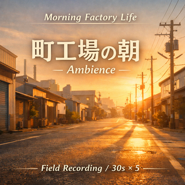 朝の町工場アンビエント素材集 Vol.1（30秒×5）