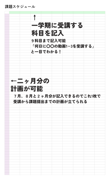 通信大学　課題スケジュールシート