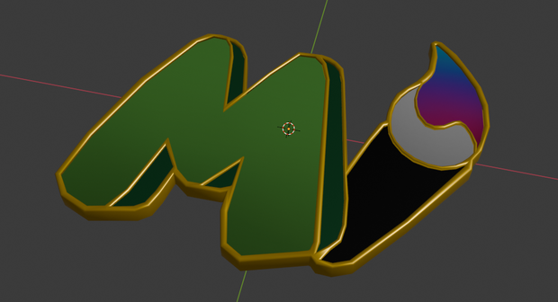 Misskey.art エナメルピンバッチ 3Dモデル