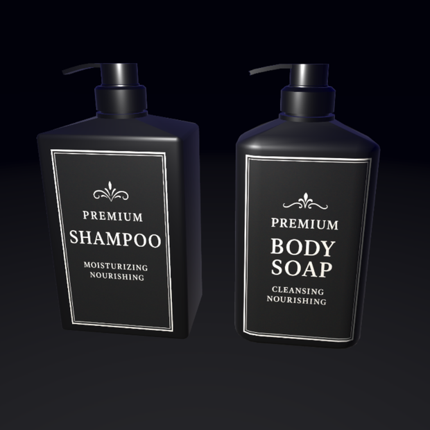 【3Dモデル】シャンプーとボディソープ / Shampoo&Bodysoap
