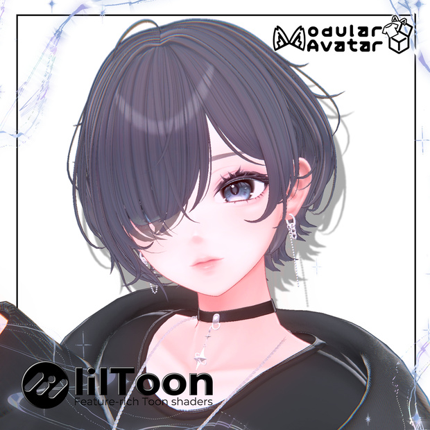 【14アバター対応】メカクレラフショート【VRChat】