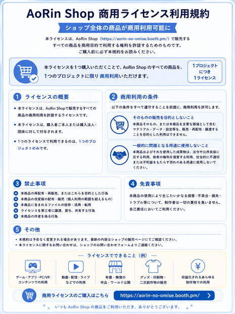 あおりんのお店/AoRinShop商用ライセンス