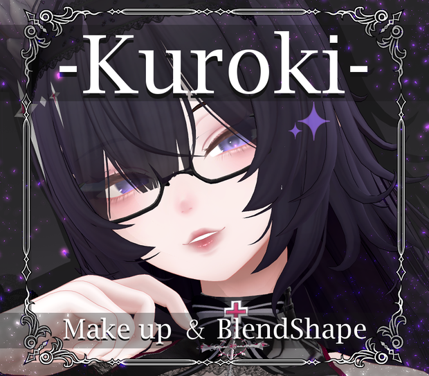 【黑见/Kuroki】メイク テクスチャ01 Makeup Texture& Blendshape