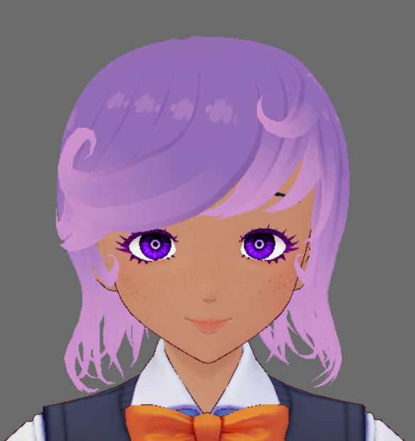 Swirly short hair [vroid Beta preset + OBJ file]