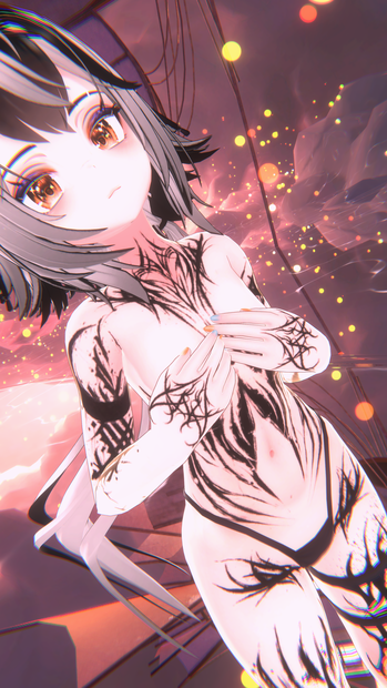 Rindo Gothic Tattoos 入れ墨 *テクスチャ*  モデル「竜胆」 / HD-PSD