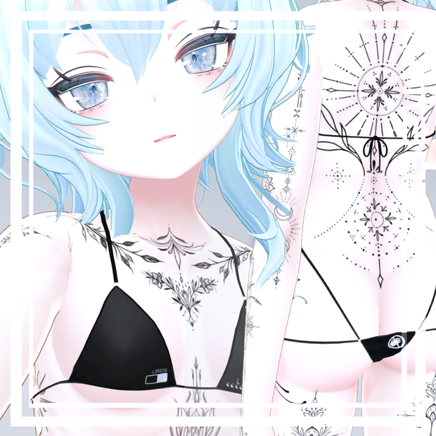Rindo Mystic Tattoos 入れ墨 *テクスチャ* モデル「竜胆」/HD
