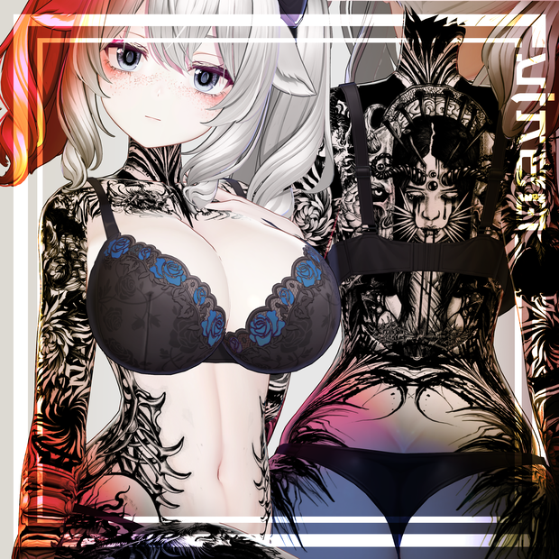 【Milltina Gothic ショコラ】4k Tattoos